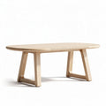 Table basse en bois clair 150 x 80 x 75 cm design moderne pour salon