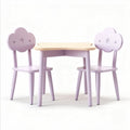 Table et chaises en bois rose pour enfants dimensions 50 x 40 x 75cm