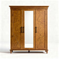 Armoire moderne en bois avec miroir couleur chêne 150 x 100 x 200cm