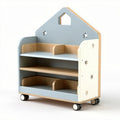 Chariot de rangement en bois pour enfants avec roulettes dimensions 80 x 40 x 90cm