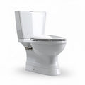 Toilettes en céramique blanche avec réservoir intégré dimensions 70 x 38 x 75cm